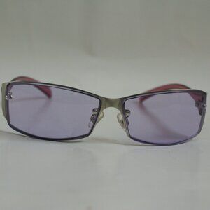 NWT Vintage 90's Lady Rectangle Metal Rimless Fashion Sunglasses (S. Silver)